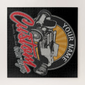 ガレパーソナライズされたー改造ジレトロカスタムロードスター ジグソーパズル (横)