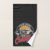 ガレパーソナライズされたー改造ジレトロカスタムロードスター バスタオルセット (ハンドタオル)