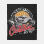 ガレパーソナライズされたー改造ジレトロカスタムロードスター フリースブランケット (正面)