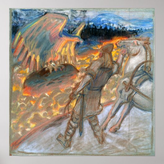 ガレンカレーラ – 火の上にレミンカイネン ポスター (正面)