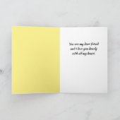 ガレンタインの日イエローグレーのグラデーションハートパターン シーズンカード (内部)