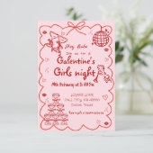 ガレンタインの日手描きピンクガールズバレンタイン 招待状 (スタンド正面)