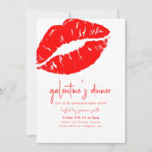 ガレンタインズディナーバレンタインガールズナイト招待状 招待状 (正面)