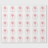 ガレンチンのパーティーバレンタインのハートバルーン ラッピングペーパー (フラット)