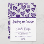 ガレンチン招待xoxoバレンタインハート モダン 招待状 (正面/裏面)