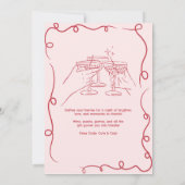 ガレンツガールズナイトパーティーハンドドロンピンク 招待状 (裏面)