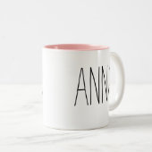 ガレンティネの日パーソナライズされた名 ツートーンマグカップ (正面右)