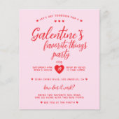 ガレンティンお気に入りのズパーティー予算招待状 チラシ (正面)