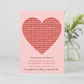 ガレンティンの招待状　ピンクと赤のバレンタインズ 招待状 (スタンド正面)