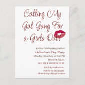 ガレンティンの日にギャル集団を呼び出す ポストカード (正面)