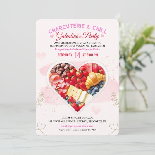 ガレンティンズデイシャルキュテリーボード招待状 招待状 (スタンド正面)