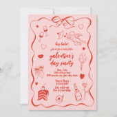 ガレンティンズデイバレンタインデーをテーマにした招待状 招待状 (正面)