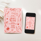 ガレンティンズデイバレンタインデーをテーマにした招待状 招待状