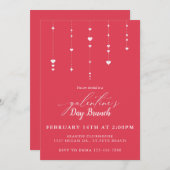 ガレンティンズデイパーティーブランチ招待状 招待状 (正面/裏面)