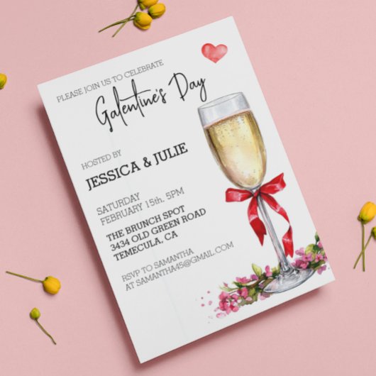 ガレンティンズデイブランチシャンパン 招待状