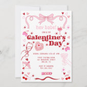 ガレンティンズデイヴィンテージコケットピンク 招待状 (正面)