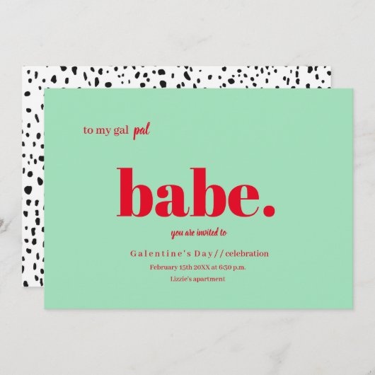 ガレンティンズデイ招待状デザイン 招待状 (正面/裏面)