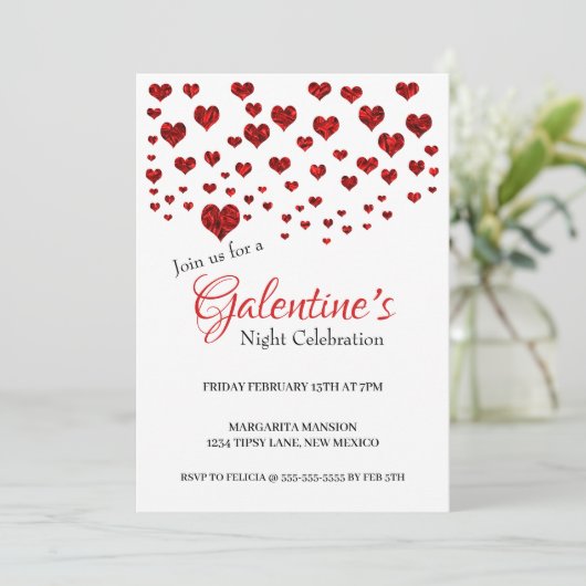 ガレンティンズナイトお祝いパーティの招待状 招待状 (スタンド正面)