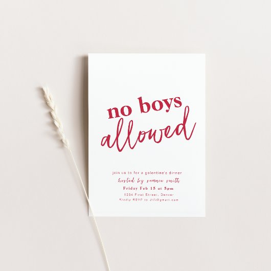 ガレンティンディナーバレンタインガールズナイト招待状 招待状