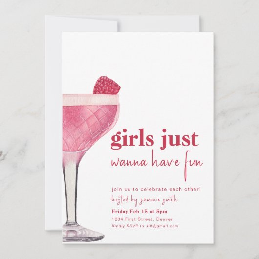 ガレンティンディナーバレンタインガールズナイト招待状 招待状 (正面)