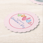 ガレンティンデイウォーターカラーハート紙コースター ペーパーコースター (アングル)