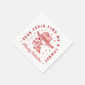 ガレンティンデイ女性のカーボーイカウボーイカントリーテーマ おもしろい スタンダードカクテルナプキン (角)