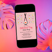 ガレンティンデーすしディナーパーティーバレンタインデー 招待状