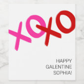 ガレンティンデーXOXOハグとキスギャルPal ワインラベル (シングルラベル)