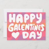 ガレンティンバブルレターピンクレトロデジタル カード (正面)