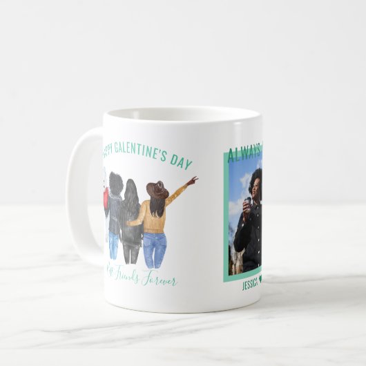 ガレンティンバレンタイン | BFF最高の友達の写真 コーヒーマグカップ (正面左)