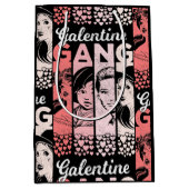 ガレンティン集団ヴィンテージバレンタイン女性顔 ミディアムペーパーバッグ (正面)