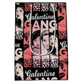 ガレンティン集団ヴィンテージバレンタイン女性顔 ミディアムペーパーバッグ (裏面)