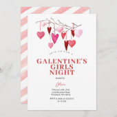ガレンティーズガールズナイトバレンタインのバルーンパーティー 招待状 (正面/裏面)