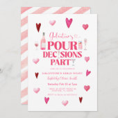 ガレンティーズデイガールズナイトバレンタインのパーティー 招待状 (正面/裏面)