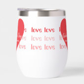 ガレンティーズデイパーソナライズされたピンクと赤いハート (右面)