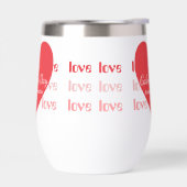 ガレンティーズデイパーソナライズされたピンクと赤いハート (左面)