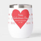 ガレンティーズデイパーソナライズされたピンクと赤いハート (背面)