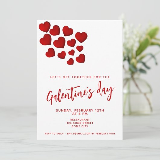 ガレンティーズデイ赤いハートフレンズパーティー 招待状 (スタンド正面)