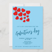 ガレンティーズデイ赤いハートフレンズパーティー 招待状 (正面)