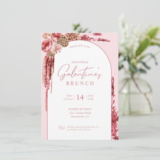 ガレンティーヌデイボホフローラピモダンンク招待状 招待状 (スタンド正面)