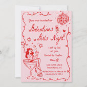 ガレンティーンズガールズナイトパーティーバレンタイン描パーティー 招待状 (正面)