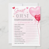 ガレンティーンズゲストクエストブライダルシャワーゲーム 招待状 (正面)