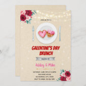 ガレンティーンズデイブランチの招待 サンキューカード (正面/裏面)