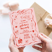 ガレンティーンズデーのバレンタイン テーマの招待状 招待状