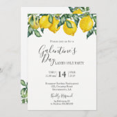 ガレンティーンズデーのレモン パーティー 招待状 (正面/裏面)