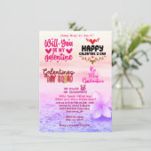 ガレンティーンズデーの名言 女性 友情パーティー 招待状 (スタンド正面)