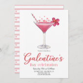 ガレンティーンズデーの女の子のパーティー招待状 招待状 (正面/裏面)