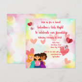 ガレンティーンズ・ガールズ・ナイト  招待状 (正面/裏面)