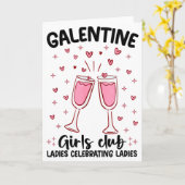 ガレンティーン女子クラブ 女子会 女子を祝うバレンタイン カード (黄色い花)