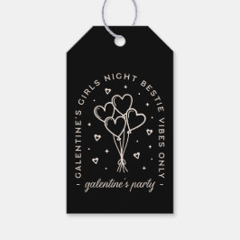ガレントインパーティーベスティー女の子ナイトブラックハート ギフトタグ